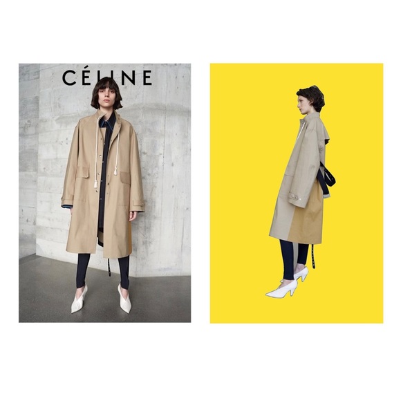 CÉLINE MACKINTOSH WATERPROOF COTTON BELTED TRENCH COAT SIZE 34 BY PHOEBE PHILO - Picture 9 of 16